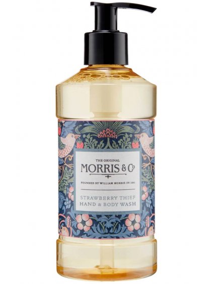 Mycí gel na ruce a tělo Heathcote & Ivory Morris & Co. Strawberry Thief  300 ml