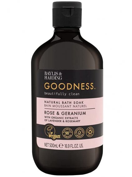 Pěna do koupele Baylis & Harding Goodness Rose & Geranium  růže a muškát, 500 ml