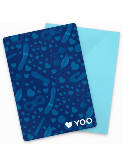Přání s obálkou YOO – Udělejte si to hezký  modré