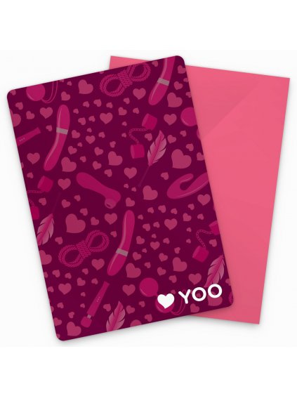 Přání s obálkou YOO – Udělejte si to hezký  růžové