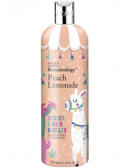 Sprchový gel/pěna do koupele Baylis & Harding Peach Lemonade  broskvová limonáda, 500 ml