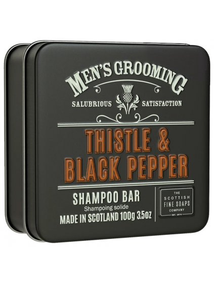 Pánský tuhý šampon Scottish Fine Soaps Thistle & Black Pepper  ostropestřec a černý pepř, 100 g
