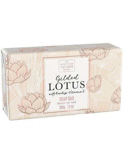 Tuhé mýdlo Scottish Fine Soaps  pozlacený lotos, 220 g