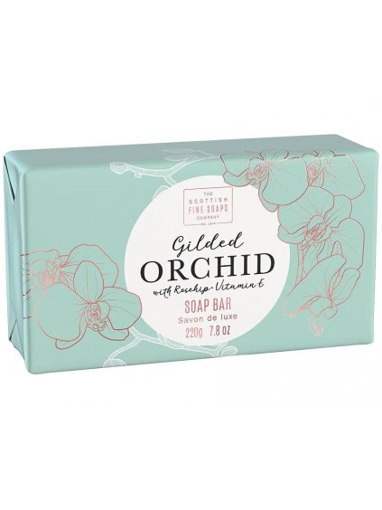 Tuhé mýdlo Scottish Fine Soaps  pozlacená orchidej, 220 g