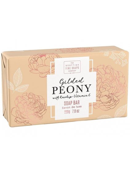 Tuhé mýdlo Scottish Fine Soaps  pozlacená pivoňka, 220 g