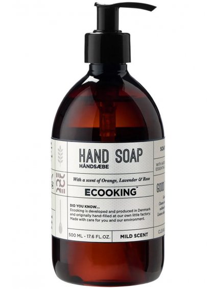 Tekuté mýdlo na ruce Ecooking – pomeranč  levandule a růže, 500 ml
