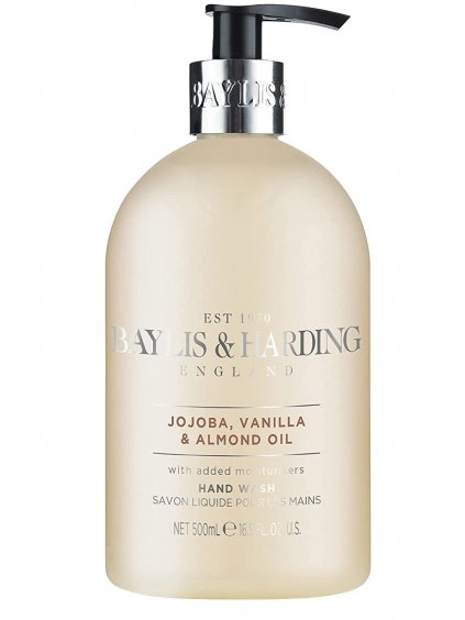 Tekuté mýdlo na ruce Baylis & Harding Jojoba  Vanilla & Almond Oil – jojoba, vanilka a mandle, 500 ml