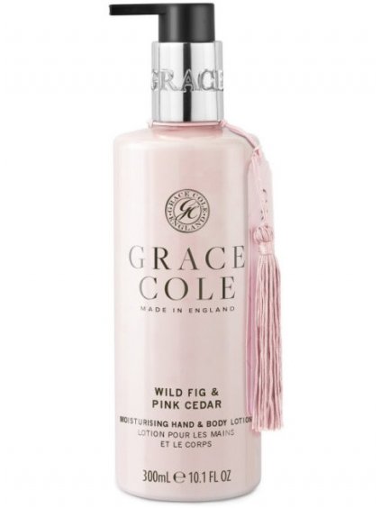 Hydratační mléko na ruce a tělo Grace Cole Wild Fig & Pink Cedar  fík a růžový cedr, 300 ml