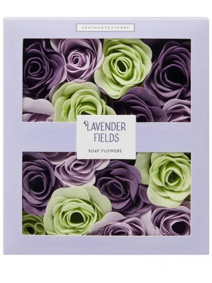 Mýdlové květy do koupele Heathcote & Ivory Lavender Fields  levandule, 85 g