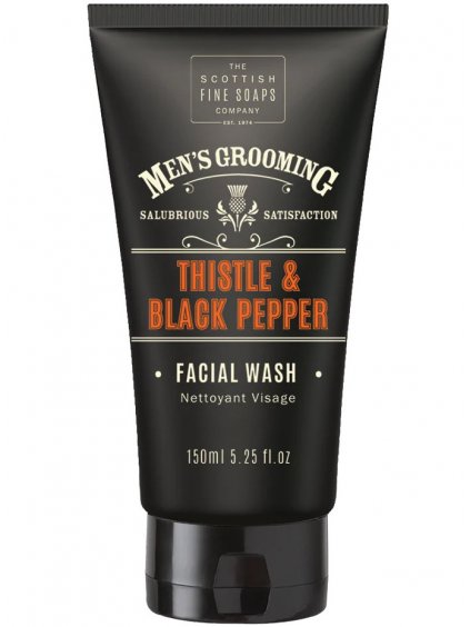 Pánský mycí gel na obličej Scottish Fine Soaps Thistle & Black Pepper  ostropestřec a černý pepř, 150 ml