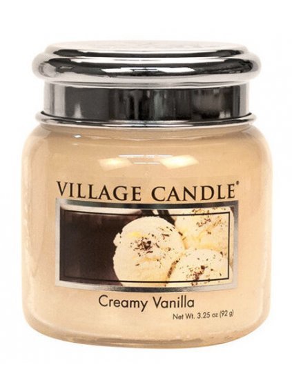 Vonná svíčka Village Candle Creamy Vanilla  krémová vanilka, 92 g