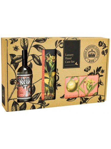 Sada pro péči o ruce English Soap Company Bergamot & Ginger  bergamot a zázvor, 3 ks
