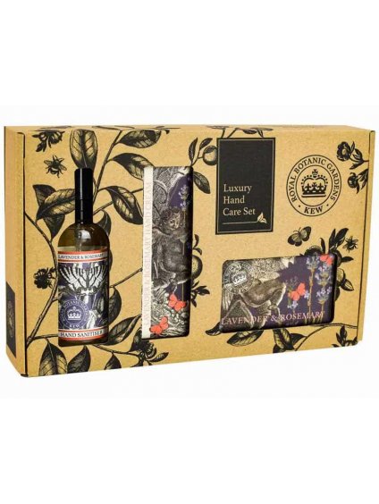 Sada pro péči o ruce English Soap Company Lavender & Rosemary  levandule a rozmarýn, 3 ks