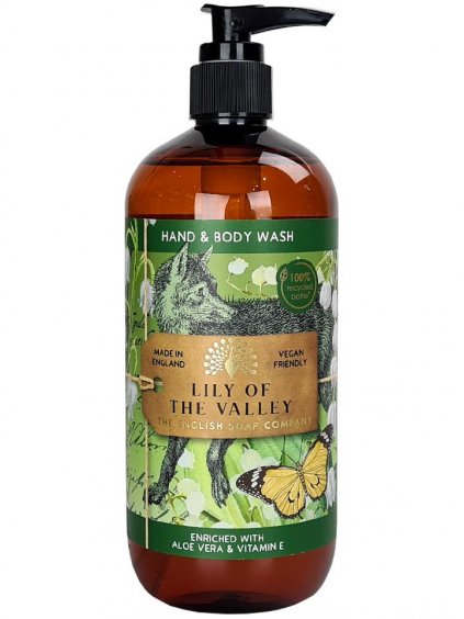 Mycí gel na ruce a tělo English Soap Company Lily of the Valley  konvalinka, 500 ml
