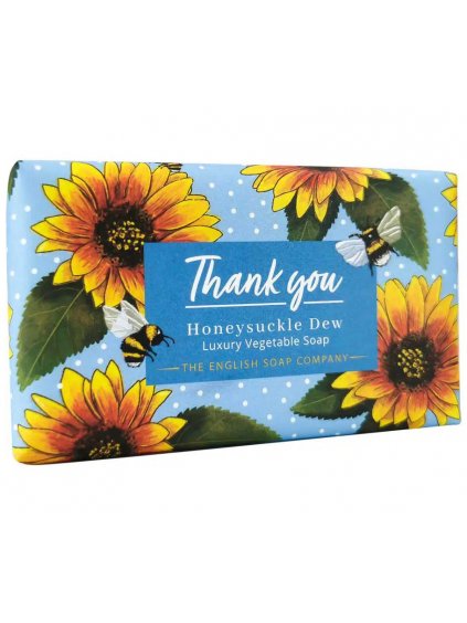 Luxusní tuhé mýdlo English Soap Company Thank You Honeysuckle Dew  zimolez, 190 g