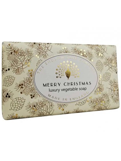 Luxusní tuhé mýdlo English Soap Company Merry Christmas  břečťan a cesmína, 190 g