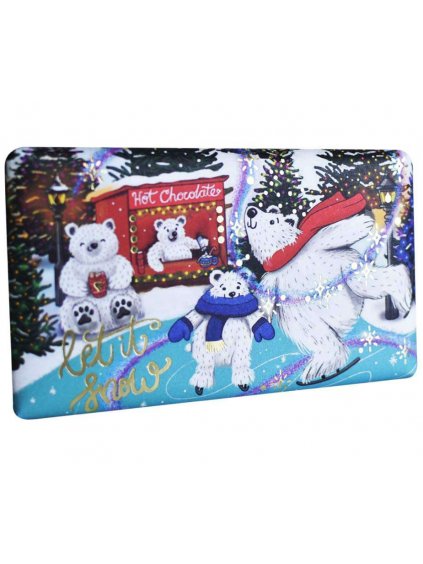 Luxusní tuhé mýdlo English Soap Company Let It Snow  zimní květiny, 190 g