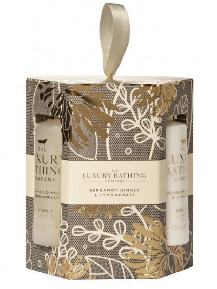 Kosmetická sada do sprchy The Luxury Bathing Company Bergamot  Ginger & Lemongrass – bergamot, zázvor a citronová tráva, 3 ks