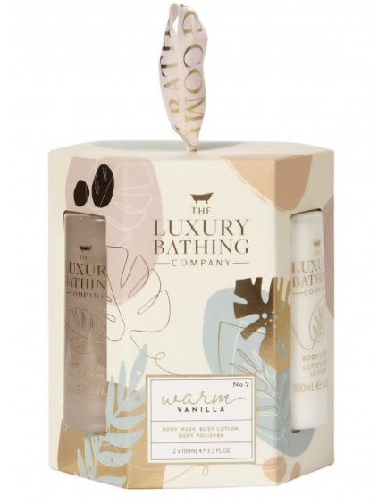 Kosmetická sada do sprchy The Luxury Bathing Company Warm Vanilla & Sweet Almond  vanilka a mandle, 3 ks