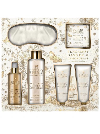 Kosmetická sada The Luxury Bathing Company Bergamot  Ginger & Lemongrass – bergamot, zázvor a citronová tráva, 6 ks