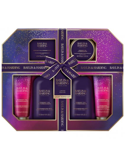 Luxusní sada kosmetiky Baylis & Harding Midnight Fig & Pomegranate  fík a granátové jablko, 6 ks