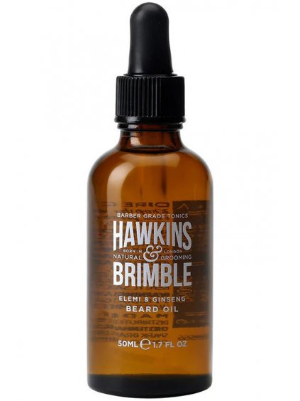 Pánský vyživující olej na vousy a knír Hawkins & Brimble  50 ml