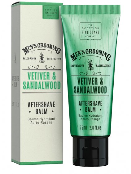 Pánský balzám po holení Scottish Fine Soaps Vetiver & Sandalwood  vetiver a santalové dřevo, 75 ml