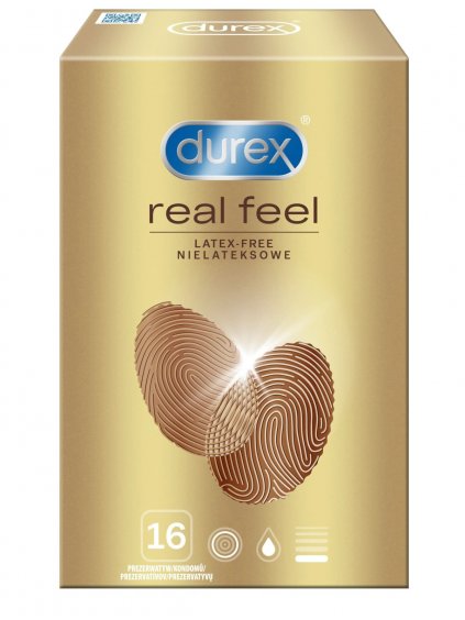 Kondomy bez latexu Durex Real Feel  16 ks
