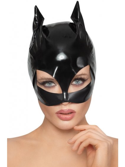 Lakovaná maska s kočičíma ušima Black Level
