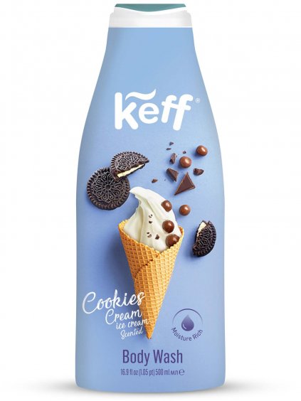 Sprchový gel Keff Cookies Cream Ice Cream  zmrzlina se sušenkami, 500 ml