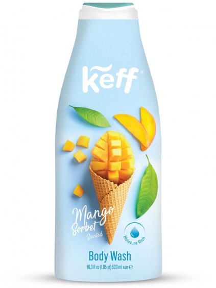 Sprchový gel Keff Mango Sorbet  mangový sorbet, 500 ml