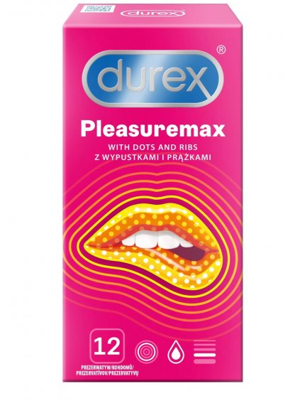 Kondomy Durex Pleasuremax, 12 ks