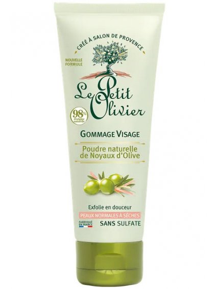 Peeling obličeje Le Petit Olivier Olive Pit Powder  olivy, 75 ml