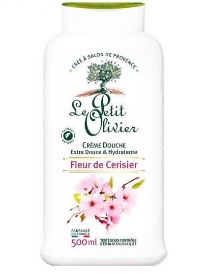 Sprchový krém Le Petit Olivier Fleur de Cerisier  třešňový květ, 500 ml
