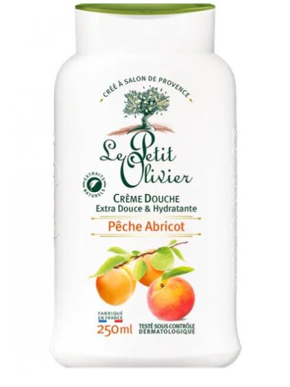 Sprchový krém Le Petit Olivier Pêche Abricot  broskev a meruňka, 250 ml