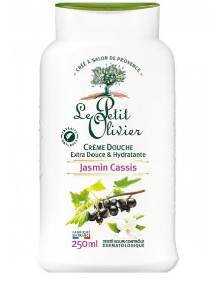 Sprchový krém Le Petit Olivier Jasmin Cassis  jasmín a černý rybíz, 250 ml