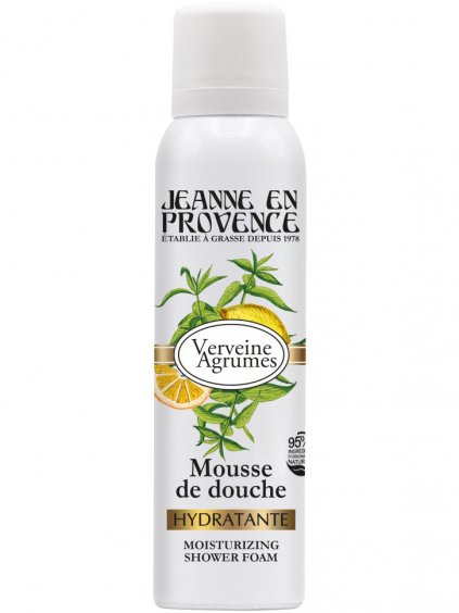 Hydratační sprchová pěna Jeanne en Provence Verveine Agrumes  verbena a citrusy, 150 ml