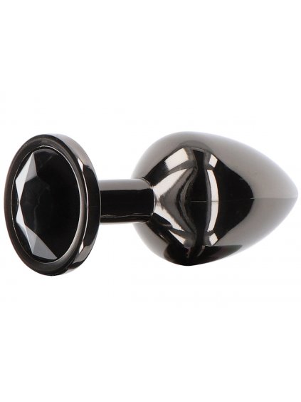 Luxusní anální kolík se šperkem Taboom Small  černý