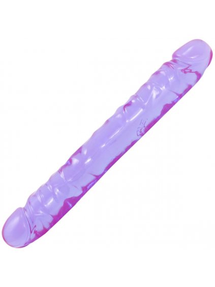 Oboustranné dildo Crystal Jellies 12"  fialové