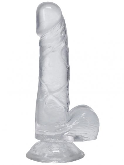 Realistické dildo s varlaty a přísavkou Dick in a Bag 6"