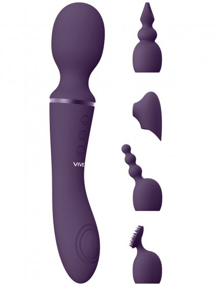 Pulzační a vibrační masážní hlavice s nástavci VIVE Nami