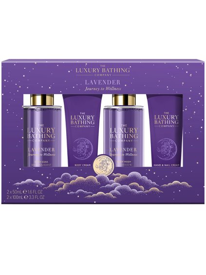 Kosmetická sada pro relaxaci The Luxury Bathing Company Journey to Wellness  levandule, 4 ks