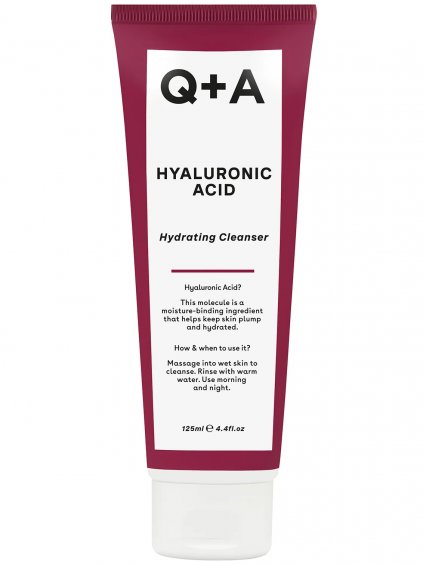 Hydratační čisticí gel na pleť s kyselinou hyaluronovou Q+A  125 ml