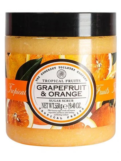 Cukrový tělový peeling Somerset Toiletry Grapefruit & Orange  grapefruit a pomeranč, 550 g
