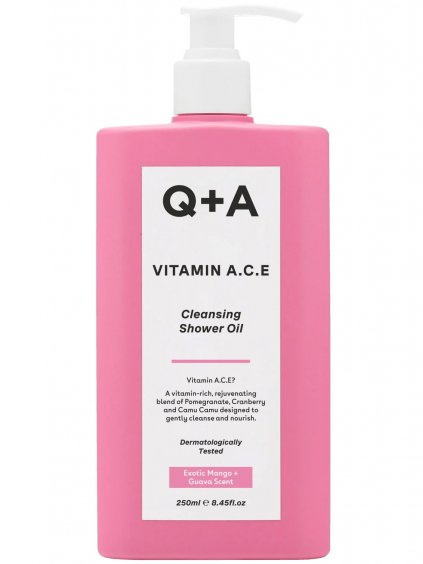 Sprchový olej s vitamínem A, C a E Q+A  250 ml