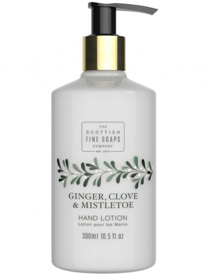 Mléko na ruce Scottish Fine Soaps Ginger  Clove & Mistletoe – zázvor, hřebíček a jmelí, 300 ml