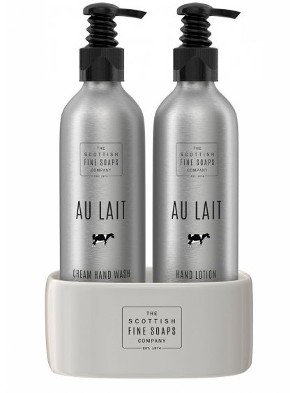 Sada kosmetiky pro péči o ruce Scottish Fine Soaps Au Lait  mléko, 2 ks