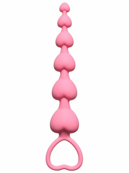 Anální kuličky First Time Heart's Beads Pink
