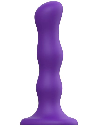 Dildo s přísavkou a pohyblivými kuličkami Strap-On-Me Geisha Balls Purple  (velikost M)