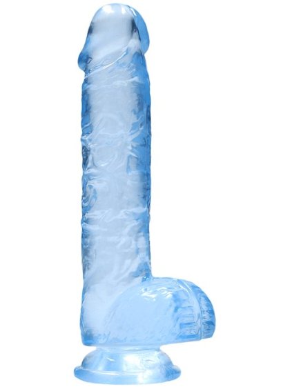 Realistické dildo s varlaty a přísavkou RealRock 6"  modré